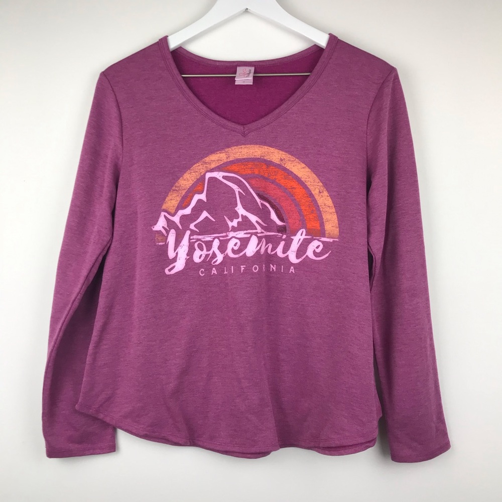 Yosemite California Purple Mountain Rainbow Shirt